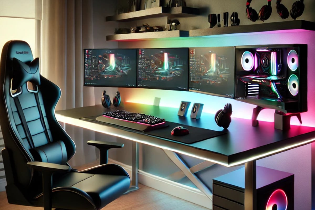 Bureau d’angle gamer